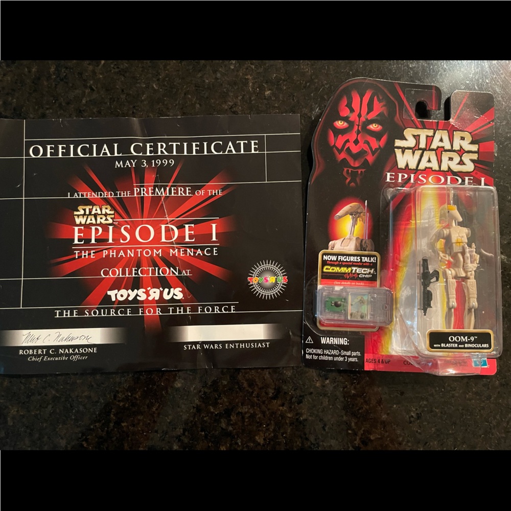 Star Wars Episode 1 Commtech talking Action figure! - OOM-9